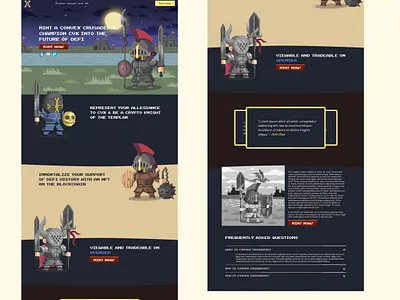 Landing page design design icon landing page nft ui ux