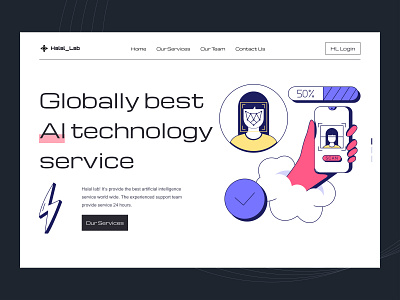 AI Technology ~ Service 2022 ai header illustration interface technology webdesign