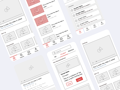 Vytal Studios Wireframes app card organization design information architecture ui ux wireframe