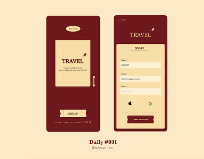 DailyUI 001 :: Sign up app branding design graphic design illustration logo typography ui ux vector