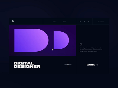 Dylan Brouwer Portfolio animation branding design nocode portfolio ui webdesign webflow