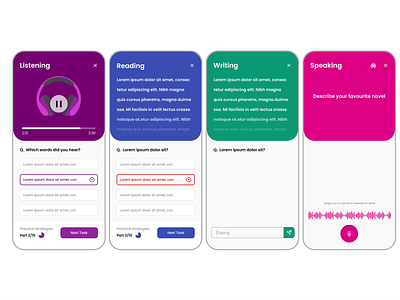 Improving Language Skill App app branding design typography ui ux