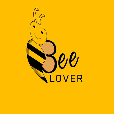 flat logo for bee lover 3d animation branding design drawing graphic design illustration logo motion graphics typography ui ux vector