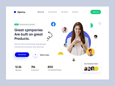 Digital Agency Landing Page agency website app design best shot home page landing page product design top design uiux user interface web design