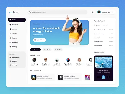 Podcast App app design design mobile app mobile ui podcast podcast app product product design ui uidesign uiux web app web design website website design
