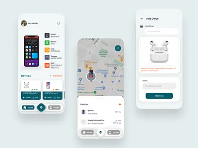 Find device app device locator find device lost device ui ux