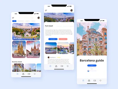 Barcelona guide app design concept design graphic design shot ui ukrainiandesigner ukrdesign we