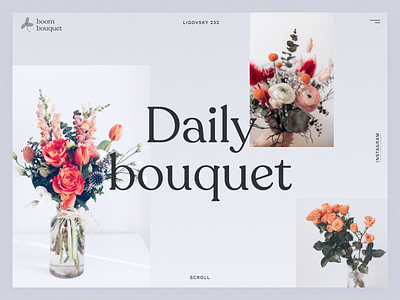 Boom bouquet website bouquet flowers grid landing page web web design webdesign website