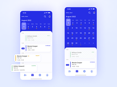 Scheduling app app calendar design managment mobile ui ux