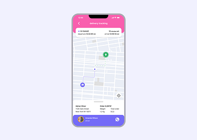 #dailyUI - day 20 Location Tracker dailyui delivery app location tracker mobile