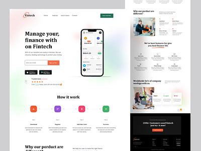 Fintech Landing Page UI best shot crypto cryptocurrency design finance fintech home page landing landing page landingpage product designer ui visual design web designer web page website