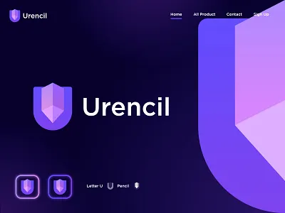 Pencil | letter u brand logo brand identity brand identity design brand logo branding creative cube gradient letter logo letter mark letter u logo design modern modern branding modern u pen pencil q r s t u v w symbol