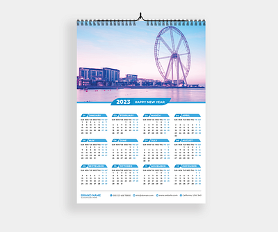 Wall Calendar Design 2023 calendar note