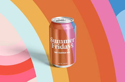 Summer Fridays beer beverage branding color design ill illustration logo packaging