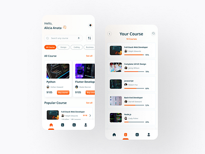Course App animation app branding design design website graphic design header web interface mobile motion graphics ui uidesign uiuxdesign ux uxdesign