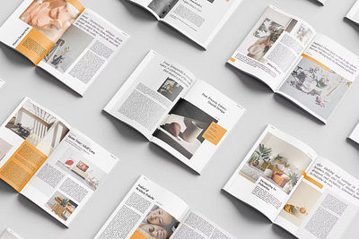 Magazine Template advertising catalog clean design fashion square femenine graphic design illustration indesign magazine magazine template photography porfolio print printable psd square square trifold template trifold