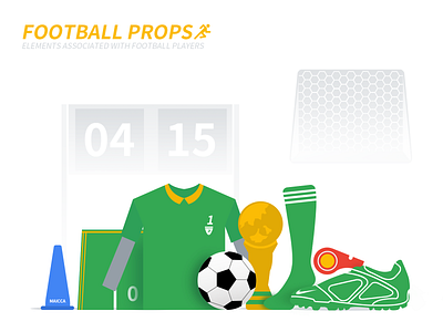 Football props design illustration
