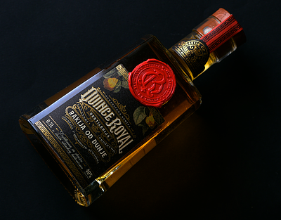 Quince Royal bottle branding brandy design label lettering liquor monogram packaging royal seal spiritr typography whiskey
