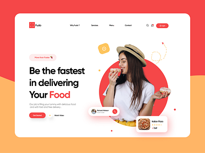 Food Delivery Service UI design deliveryservice fooddelivery fooddesign fooduidesign servicewebsite ui websitedesign