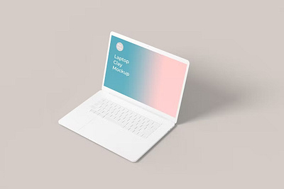 Free Clay Laptop Mockup abstract clay clean design device display laptop laptop design laptop mockup laptop mockups mac macbook mockup presentation realistic simple ui ux web website