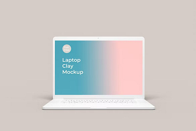 Free Clay Laptop Mockup abstract clay clean device display laptop laptop design laptop mockup laptop mockups mac macbook mockup presentation realistic simple theme ui ux web webpage