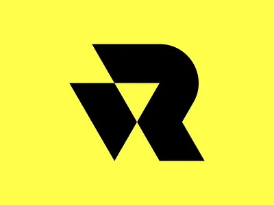 RV brand brand identity brand identity design branding design exploration icon logo logo design logo exploration logo icon logo mark logo mark design logo mark icon modernism monogram negative space rv visual identity yellow