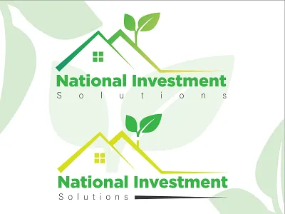 National Investment Solutions Creative modern minimal logo alphabet logo app bank logo branding combination logo combination mark logo creative logo design graphic design green logo home logo illustration investment logo logo logo design minimal logo minimalist logo motion graphics ui yellow logo