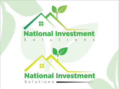 National Investment Solutions Creative modern minimal logo alphabet logo app bank logo branding combination logo combination mark logo creative logo design graphic design green logo home logo illustration investment logo logo logo design minimal logo minimalist logo motion graphics ui yellow logo