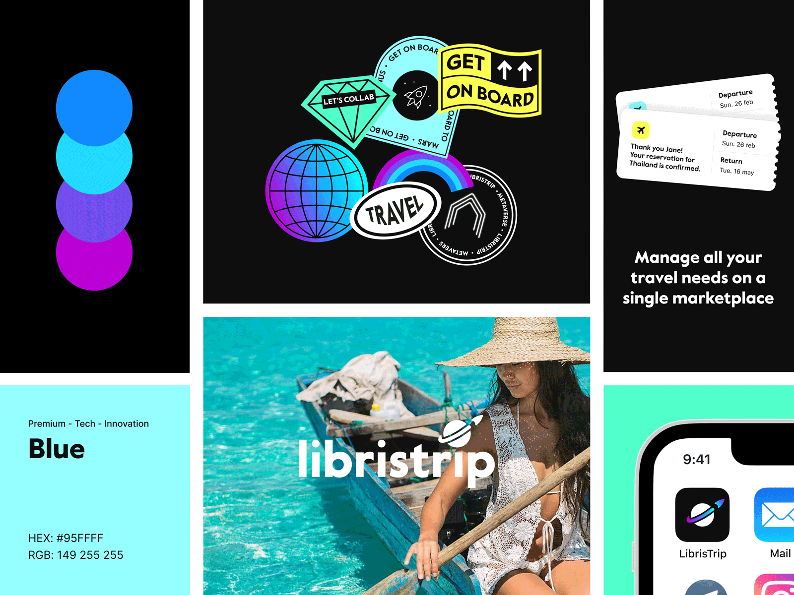 LibrisTrip Brand Identity agency art direction branding bruno colors desktop gradient graphic design identity illustrations logo metaverse stickers travel trips ui ui design ux design webdesign website