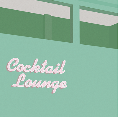 Cocktail Lounge 1960 60s building california cocktail drinks illustration palm springs vintage