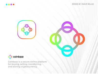 coinbase cryptocurrency logo design - app icon - branding app icon bitcoin branding coin coinbase cryptocurrency logo creative crypto currency design finance graphic design invest logo logo design logo designer masum billah minimal minimalist modern vector