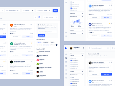 Job Search Platform career clean dashborard employment hiring hiring platform job job board job finder job listing job portal job search job seeker product product design professional recruitment ui uidesign webapp