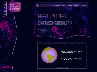 NFT DESIGN SCREEN HALO animation app application crypto dark darkmode design ecommerce futuristic gaming illustration motion nft screen ui ux