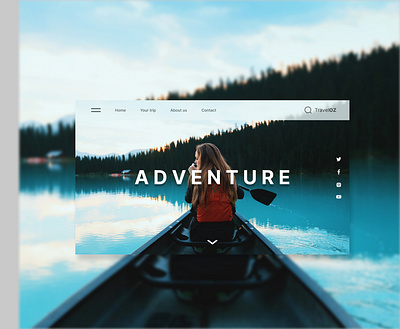 Adventure Landing Page UI / Website animation app application blue branding cloud design illustration landing page logo river ui uiinspiration uiux user experience user interface ux uxinspiration website