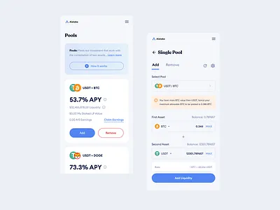 Liquidity Pool Mobile blockchain defi dex liquidity pool staking web3
