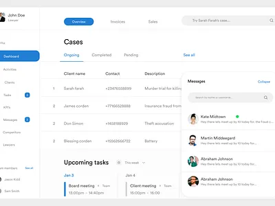 Dashboard for a law firm design landingpage law law firm product ui ux