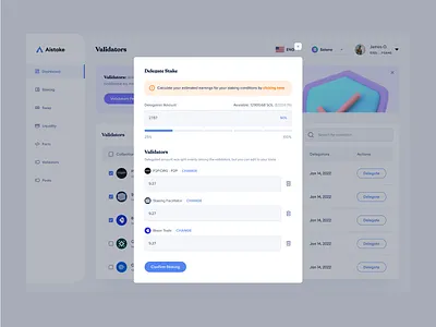 Staking Delegation blockchain crypto defi dex liquidity pool stake web3