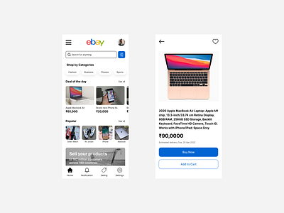 Ebay App Redesign 3d animation app branding dailyui design graphic design illustration motion graphics ui ux