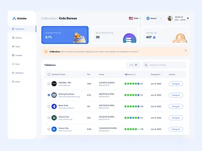 Staking validator blockchain defi dex solana staking validator web3