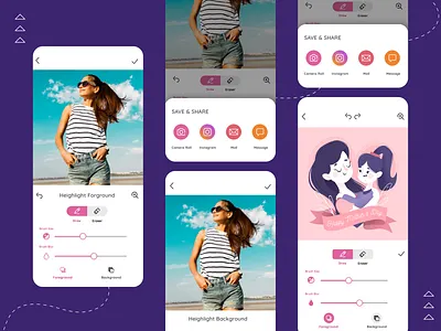 Photo Editing App Design app branding design edit image minimal modern photo ui ux