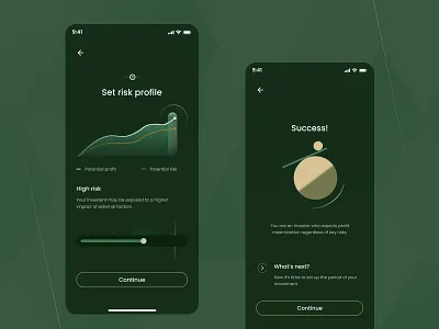 Investment App app design figma investmentapp risk ui