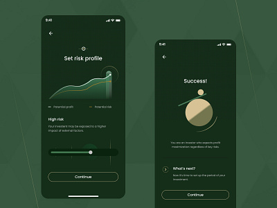 Investment App app design figma investmentapp risk ui