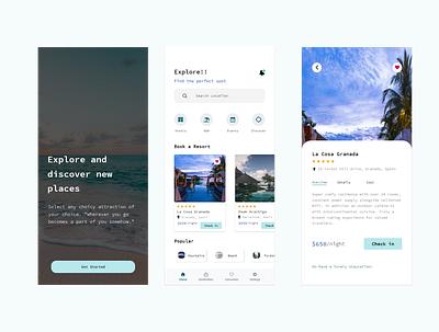 Travel Guide App adobexd branding design illustration logo minimal typography ui ux vector