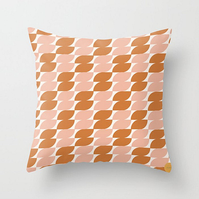 Mid-Century Modern Abstract Leaf Pattern 9.0 Pink Orange 1950s 1960s abstract atomic era bird design eames eames era hand drawn leaf midcentury minimalism modern orange pink repeat retro seamless surface pattern surface pattern design