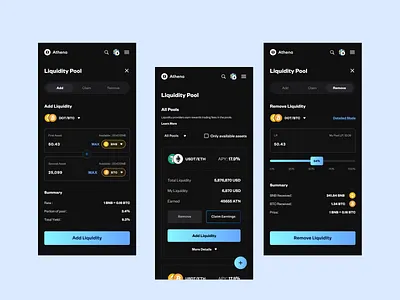Liquidity pool (mobile) blockchain crypto defi dex liquidity pool mobile web3