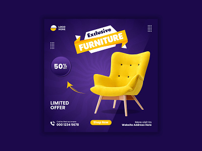 Furniture Social Media Post I Instagram Template Design banner banner ads banner advertising brand design branding discount furniture furniture ads furniture post instagram instagram post instagram stories instagram template marketing minimal social media ad social media banner social media post socialmedia web banner