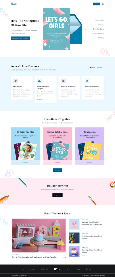 Evite Website Enhancement! card celebration customized design greetingcard inspiration invitation logo modern photoshop trending ui uidesign userinterface ux website wedding