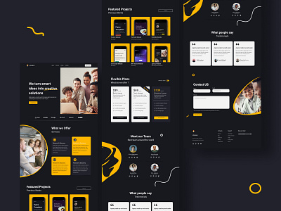 Design Agency Landing Page agency branding design landingpage ui