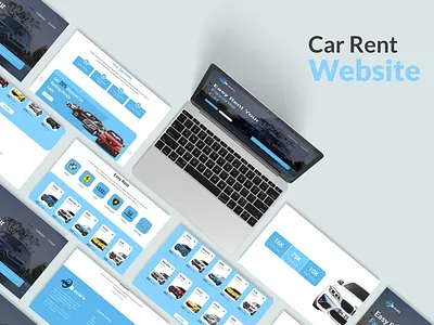 Car Rent Website branding colorfull creative design design dribbble best shot graphic design hello dribble illustration landing page logo ui ux website