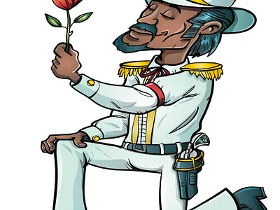 A rose for my love adobeillustrator cartoon character illustration vector